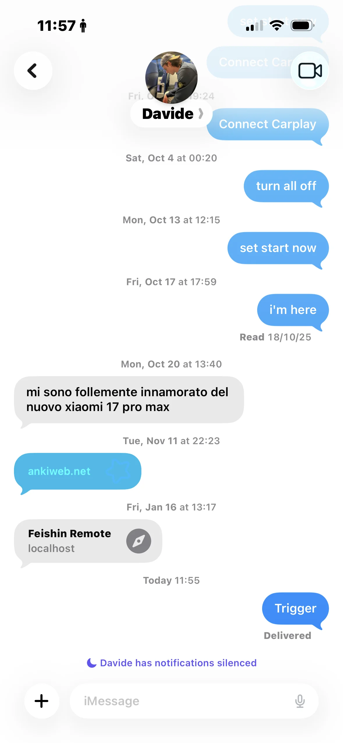 Message trigger automation - Light