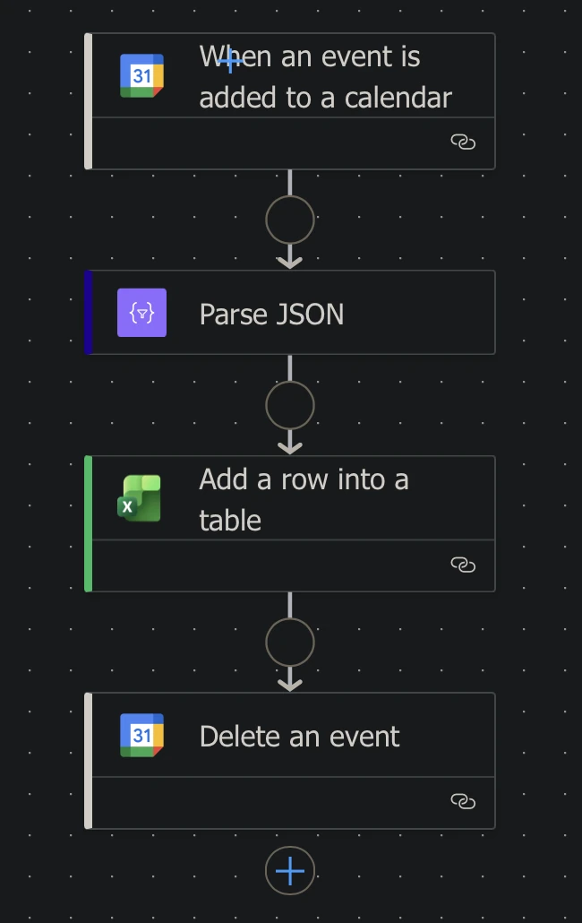 Calendar transaction event in dark mode
