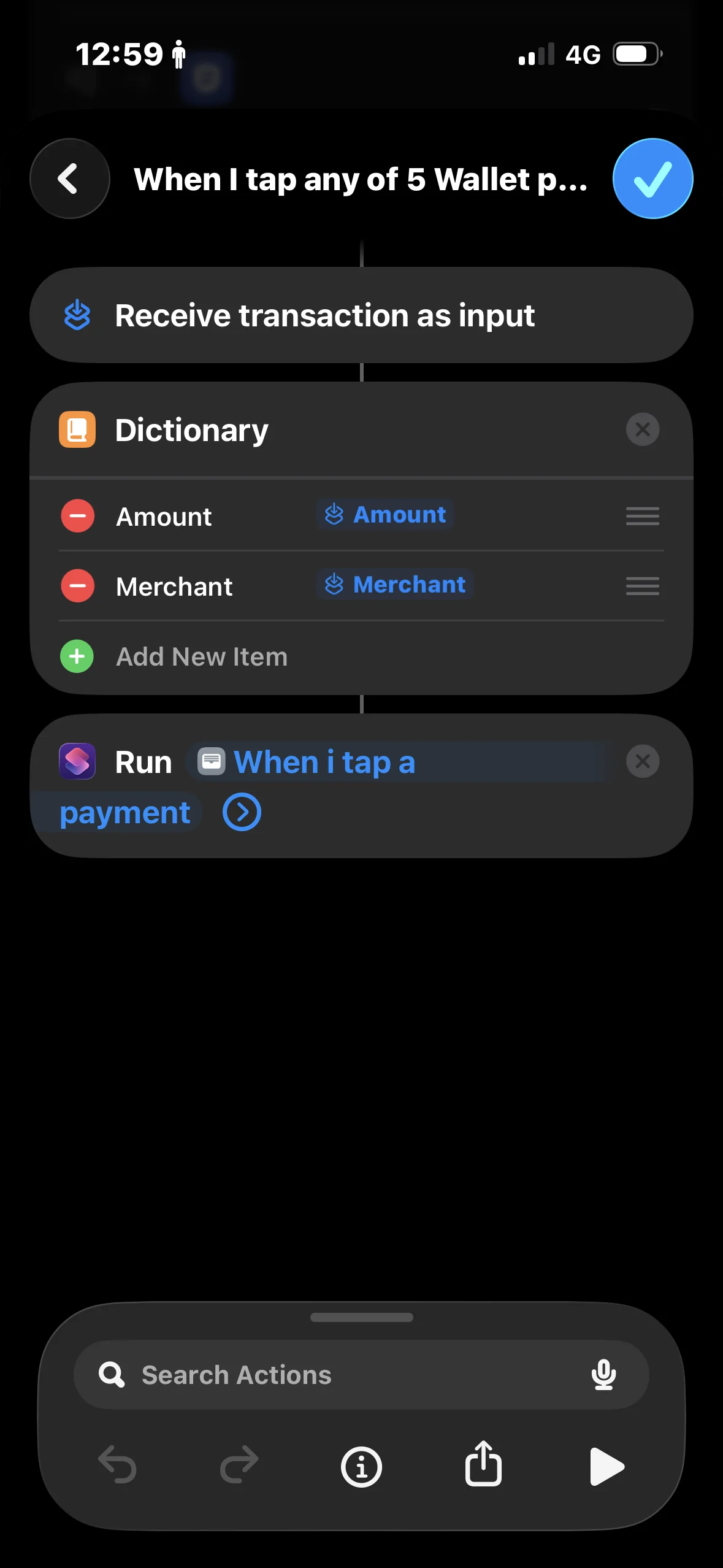 Automation input in dark mode